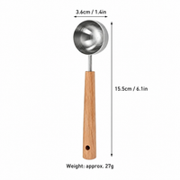 Stainless Steel Measuring Spoon with Wooden Handle