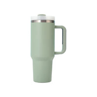 40oz Stainless Steel Insulated Travel Tumbler with Handle – Double Wall Vacuum Portable Mug