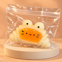Cute Crab TPR Squishy Fidget Toy in Cream Yellow and Orange