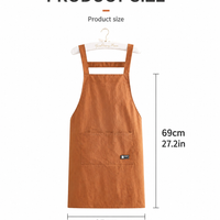 Cute Bear Print Kitchen Apron – Women’s Bib Apron with Pocket, Casual Cooking Baking Apron for Kitchen, Cleaning & Home Use