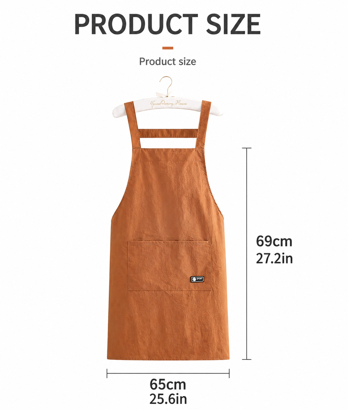 Cute Bear Print Kitchen Apron – Women’s Bib Apron with Pocket, Casual Cooking Baking Apron for Kitchen, Cleaning & Home Use