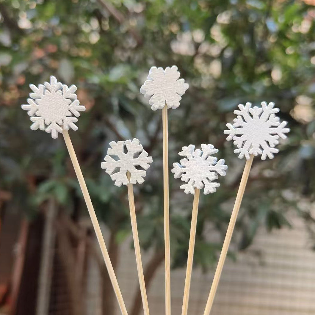 50pcs Bamboo Fruit Picks Decorative Party Toothpicks