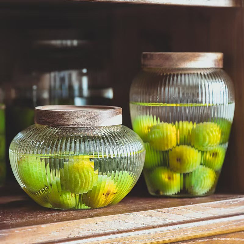 Large Glass Airtight Storage Jar for Food and Infusion