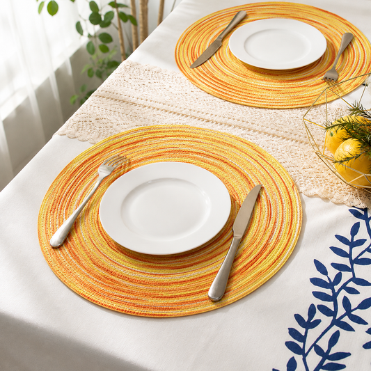 Nordic Cotton Gauze Placemat, Heat Resistant Dining Table Mat