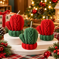 Christmas Knitted Mitten Shaped Scented Candle