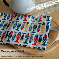 Waterproof Printed Plastic Bag Holder, Hanging Kitchen Storage Organizer Bag