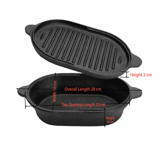 Cast Iron Bread Baker & Dutch Oven – 2-in-1 Loaf Baking Pot