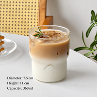 Clear Glass Coffee Cup – 360ml Iced Latte Tumbler