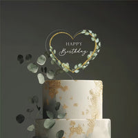 Clear Acrylic Cake Topper for Anniversary and Party