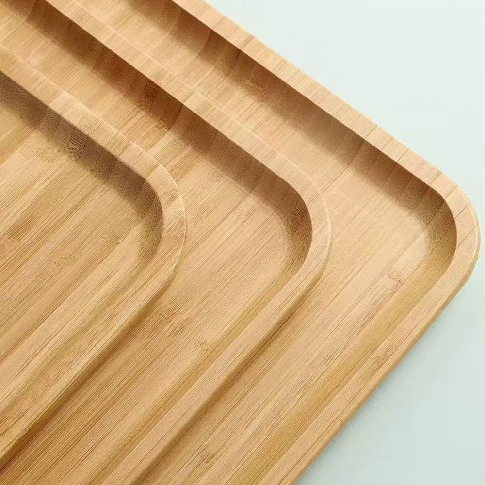 Bamboo Square Serving Tray Tea Snack Plate