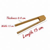 Natural Bamboo Food Tongs Multifunctional Bread Tea Vegetable Serving Clip