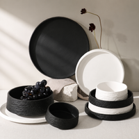 Stone Texture Ceramic Dinnerware Set – Luxury Bowls & Plates Collection