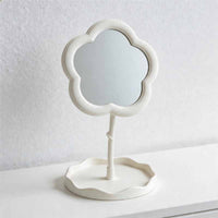 Flower Vanity Mirror- With Storage Tray & 360° Rotation