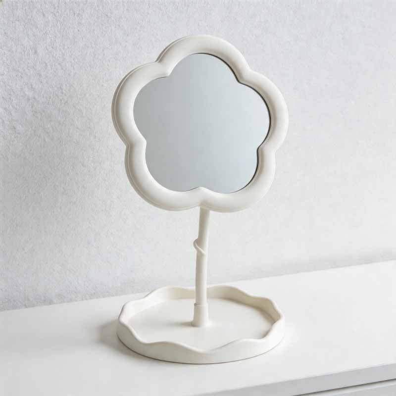 Flower Vanity Mirror- With Storage Tray & 360° Rotation