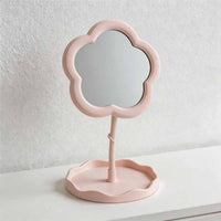 Flower Vanity Mirror- With Storage Tray & 360° Rotation