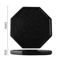 Rock Texture Ceramic Plate – Japanese Style Steak & Sushi Serving Plate