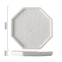 Rock Texture Ceramic Plate – Japanese Style Steak & Sushi Serving Plate