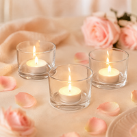 Clear Thick Glass Candle Holder – Heat Resistant Tea Light Cup