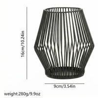 Minimalist Metal Hollow Candle Holder Set of 2
