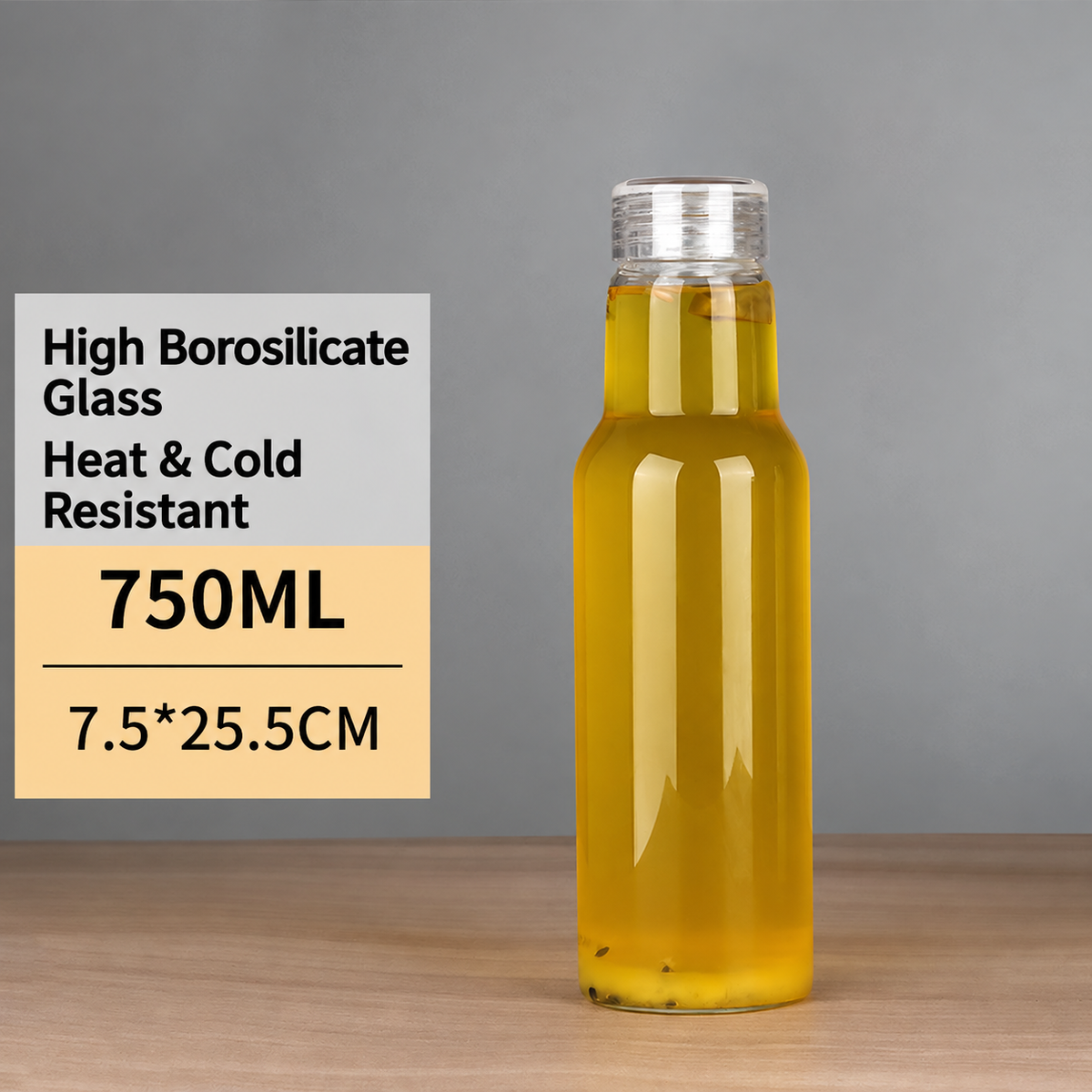 High Borosilicate Glass Sealed Bottle Heat Resistant Beverage Storage Jar