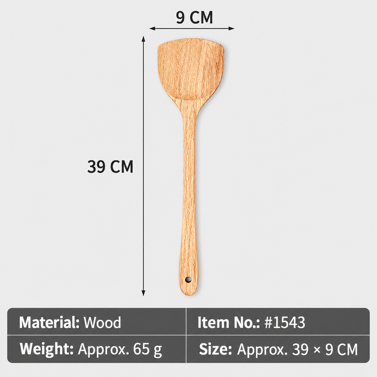 Natural Wood Cooking Spatula and Soup Ladle