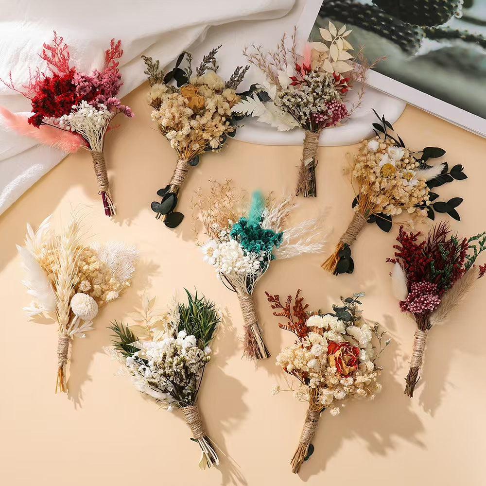 Mini Dried Flower Bouquet Natural Decor