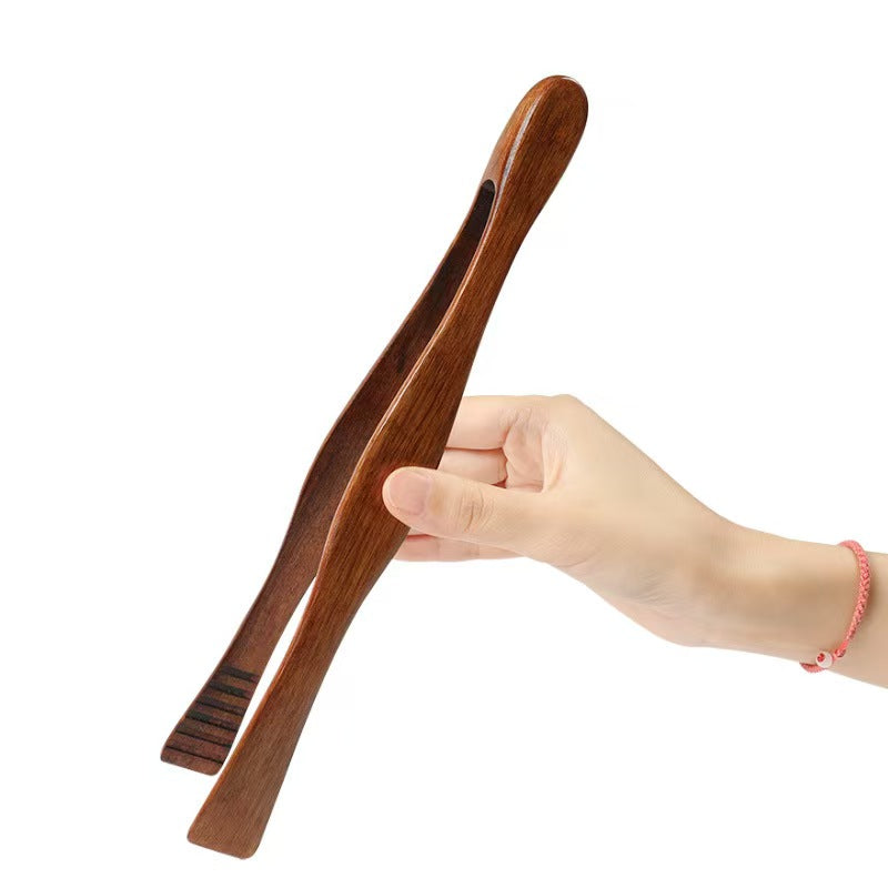 Nanmu Wood Kitchen Tongs Food Serving Tongs