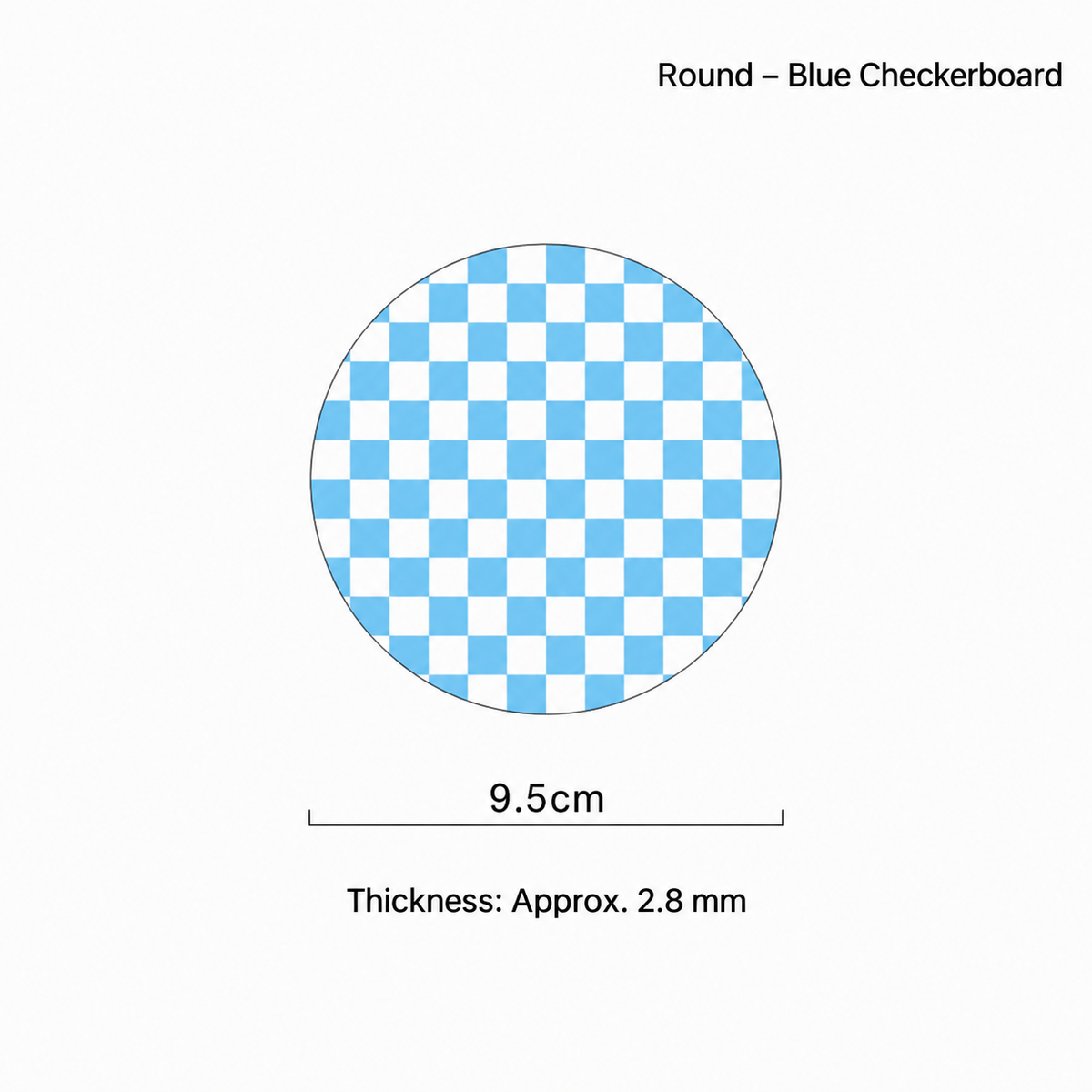 Round Checkerboard Acrylic Coaster – Colorful Drink Mat