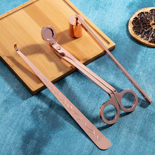 3 Piece Candle Care Set Wick Trimmer Snuffer and Lighter