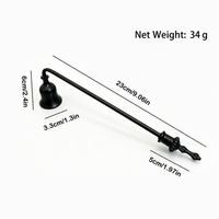Long Handle Candle Snuffer – Metal Bell-Shaped Wick Extinguisher for Taper Candles, Jar Candles, Home Decor, Wedding & Fireplace Use