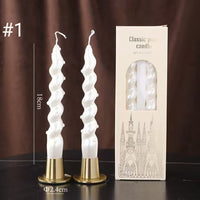 Pearl Taper Candles, Smokeless Soy Blend