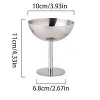 Stainless Steel Wide Mouth Stemmed Dessert Cup