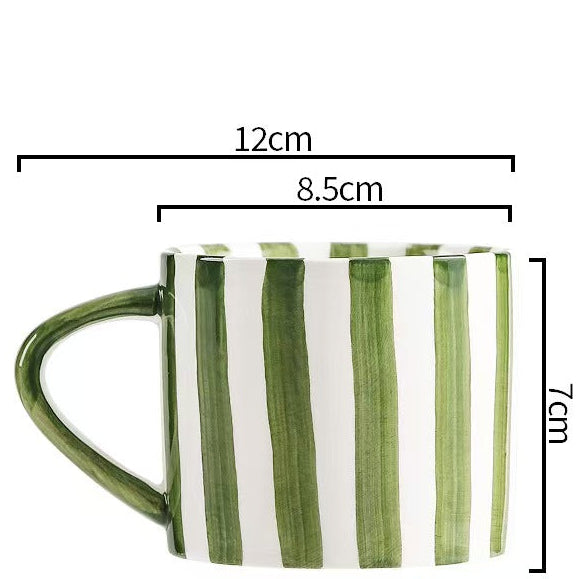 Minimalist European Striped Ceramic Mug