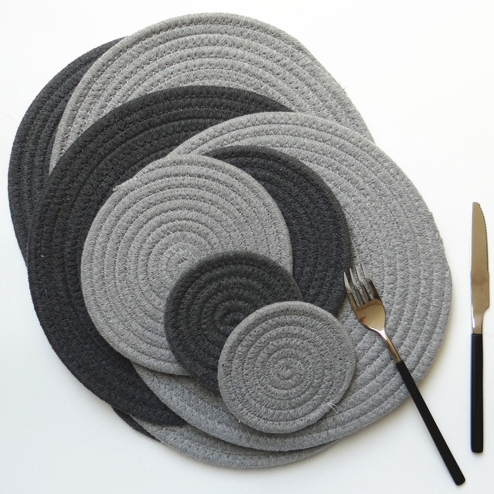Japanese Cotton Rope Placemat, Round Oval Trivet and Coaster