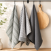 3-Pack Cotton Kitchen Towels, Absorbent Dish Cloths, Tea Towels & Table Mats