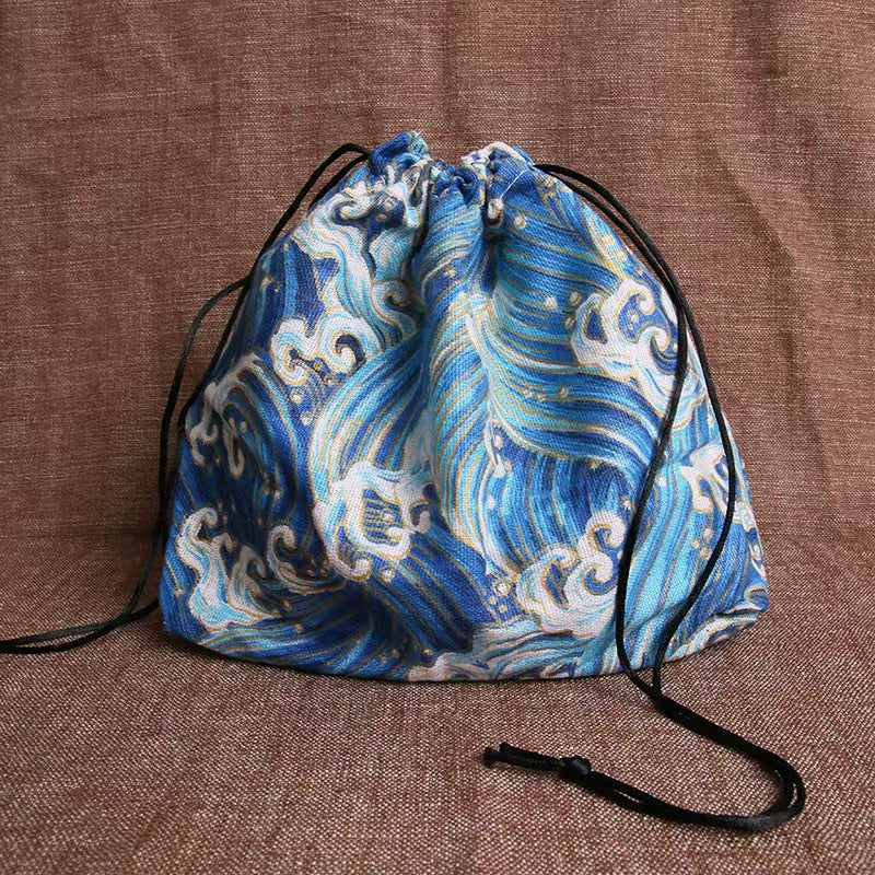 Cotton Linen Lunch Bag Storage Tote
