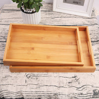 Rectangular Bamboo Serving Tray – Natural Wood Bread & Fruit Tray