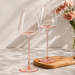 Pink Crystal Wine Glass – Luxury Angled Rim Stemmed Goblet