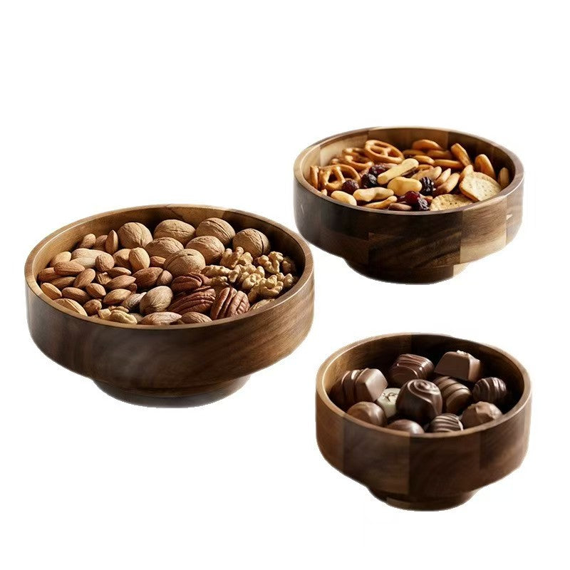 Acacia Wood Bowl Natural Wooden Fruit Bowl