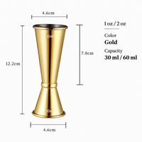 Stainless Steel Double Cocktail Jigger – 1 oz and 2 oz Bar Measuring Cup