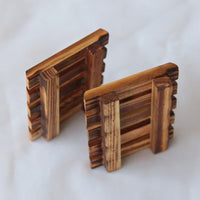 Carbonized Pine Wood Soap Dish Holder