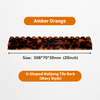 Acrylic Mahjong Push Rack – Tortoiseshell Style Tile Organizer for American Mahjong