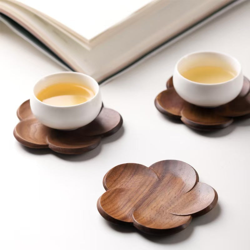 Walnut Wood Irregular Coaster Set