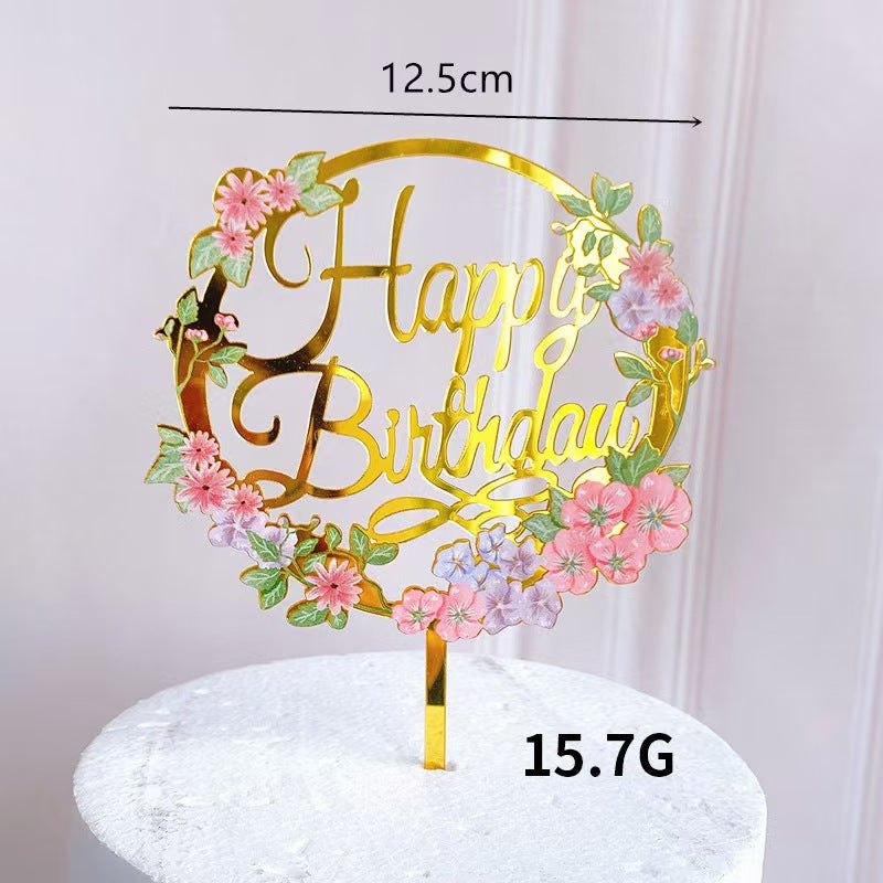 Printed Acrylic Cake Topper Party Decoration