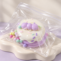 Pastel Cake Squishy Fidget Toy with Colorful Sprinkle Details