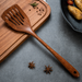 Wooden Slotted Spatula – Long Handle Non-Scratch Cooking Turner for Frying, Stir-Fry, Wok, Pan, Kitchen & Restaurant Use