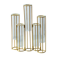 Test Tube Glass Vase Set with Metal Stand