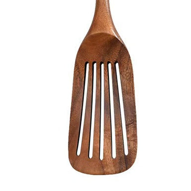Korean Style Wooden Spatula and Slotted Turner