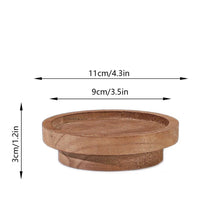 Natural Wood Candle Tray Rustic Decor Base