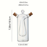 Borosilicate Glass Oil & Vinegar Dispenser – Fine Spout Seasoning Bottle